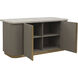 Cataldi Cappuccino / Brushed Gold Kitchen Island